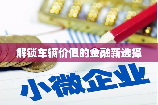 卓资解锁车辆价值的金融新选择
