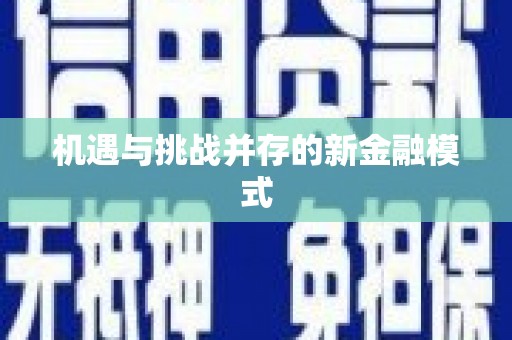 卓资机遇与挑战并存的新金融模式