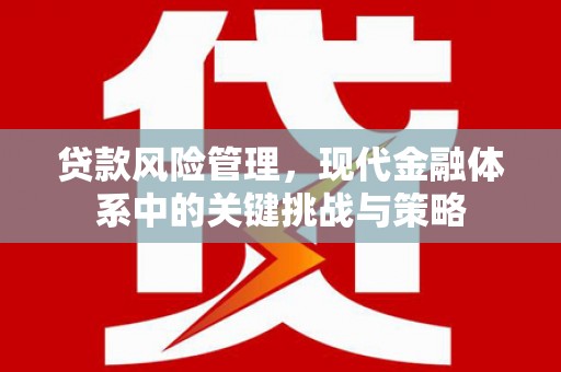 卓资贷款风险管理，现代金融体系中的关键挑战与策略