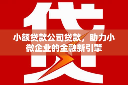 卓资小额贷款公司贷款，助力小微企业的金融新引擎