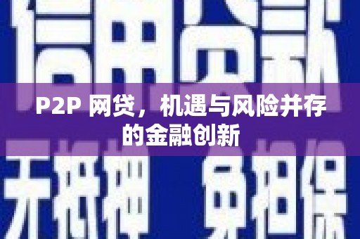 卓资P2P 网贷，机遇与风险并存的金融创新